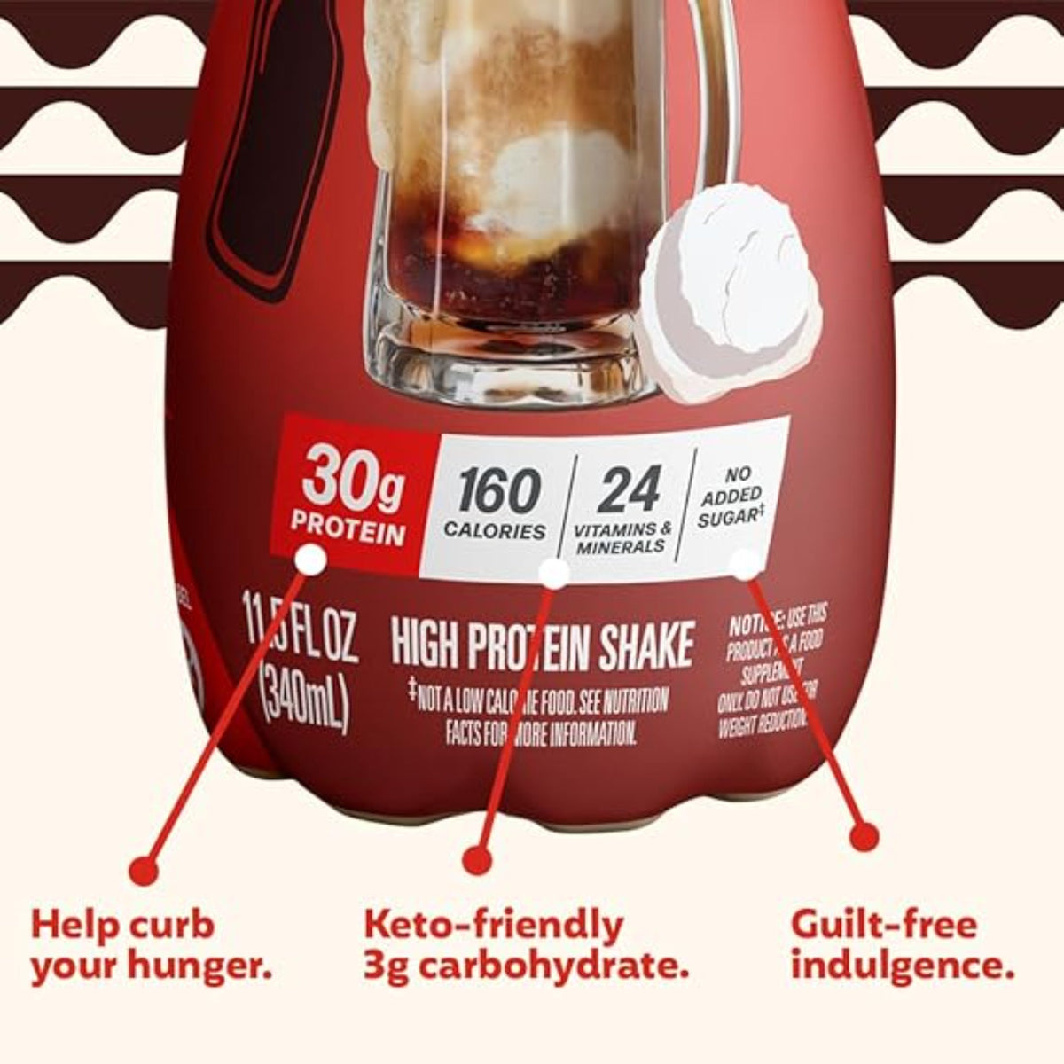 Premier Protein Shake, Limited Edition, Root Beer Float, 30g Protein, 1g Sugar, 24 Vitamins & Minerals, Nutrients to Support Immune Health, 11.5 fl oz, 12 Pack