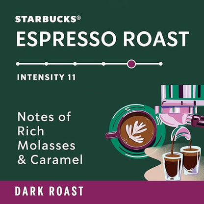 Starbucks by Nespresso Original Line Dark Roast Espresso, 50-count Espresso Pods
